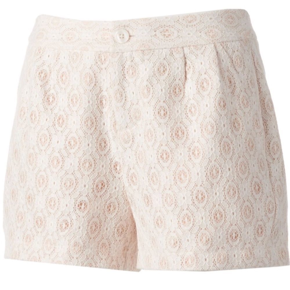 Lauren Conrad White Lace Shorts in Size 6